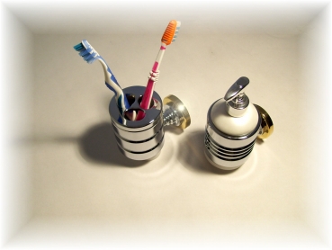 Soap dispenser & toothbrush holder-Set